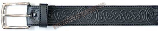 Thistle and Celtic Knot Casual Belt