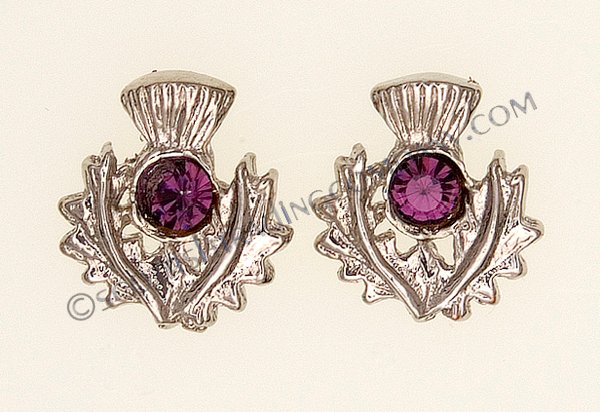 Scottish Thistle Earrings - Click Image to Close