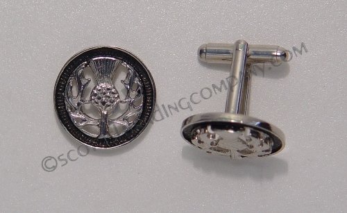 Thistle Cufflinks - Click Image to Close