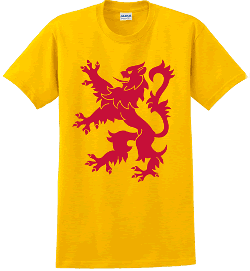 Scottish Lion Rampant T-shirt - Click Image to Close