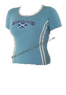 Womens Scotland Flag shirt in Sky Blue
