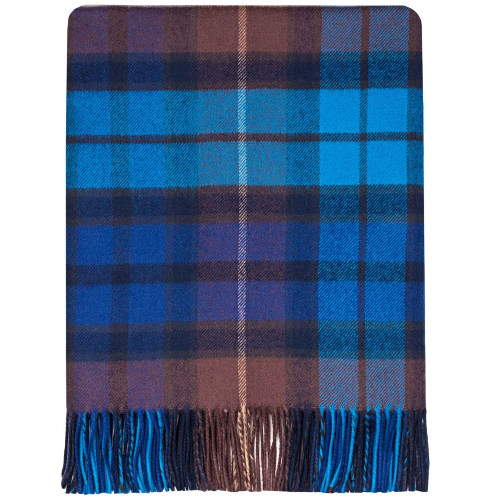 Buchanan Blue Tartan Lambswool Blanket - Click Image to Close