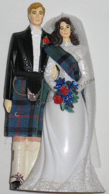Custom Bride with Sash Scottish Wedding Cake Topper Custom Bride with Sash Scottish Wedding Cake Topper
