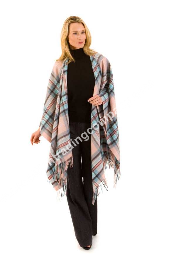 Diana Memorial Rose Tartan Lambwool Serape - Click Image to Close