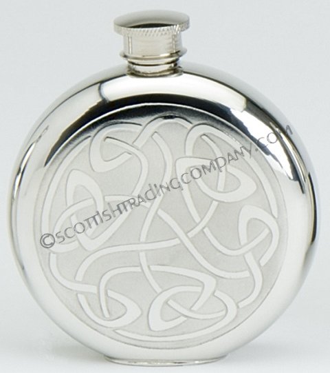 Celtic Scroll Round Flask