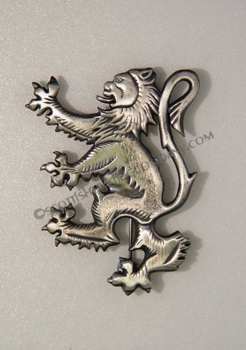 Antique Lion Rampant Brooch Kilt Pin