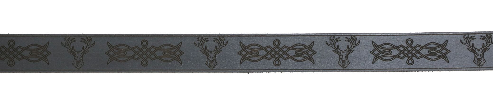 Celtic Knot and Stag Leather Sporran Strap