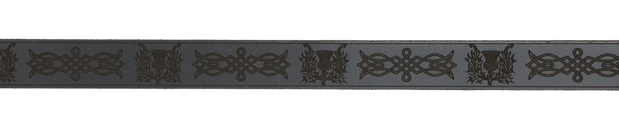 Celtic Knot and Thistle Leather Sporran Strap