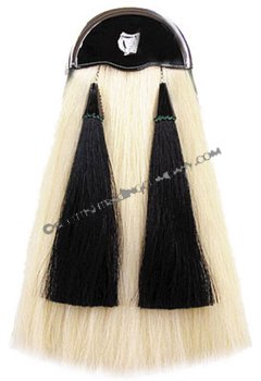 White Horsehair with Black Tassels- Lady Harp