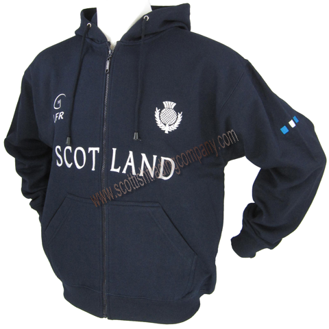 Scotland Full Zip Hoodie Sweatshirt - Click Image to Close