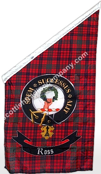 Tartan and Clan Badge Angled Banner