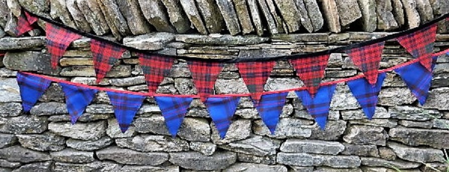 Scottish Tartan Bunting Flags 16oz Strome - Click Image to Close