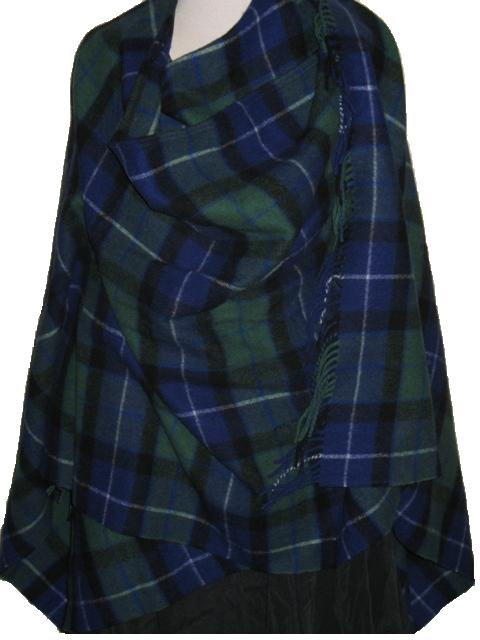 Lambswool Serape Cape in Scottish Freedom Tartan Special!