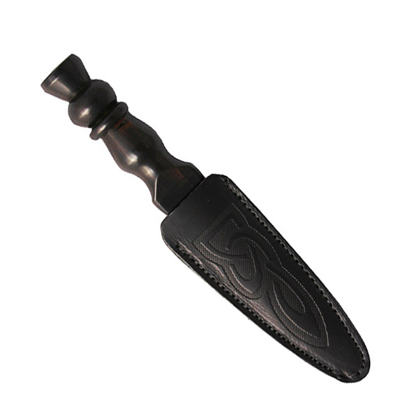 Wood Handle Thistle Sgian Dubh - Click Image to Close