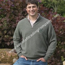 Scottish Clan Embroidered Zip Sweater Scottish Clan Embroidered Zip Sweater