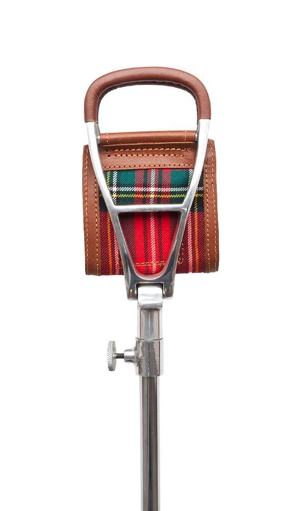 Tartan Leather Adjustable Seat Stick - Click Image to Close