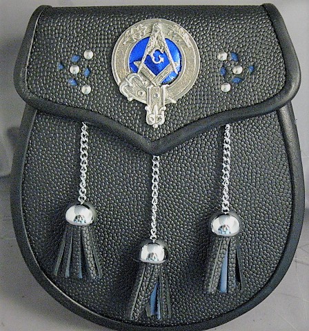 Masonic Leather Sporran - Click Image to Close