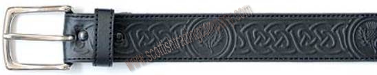 Thistle and Celtic Knot Casual Belt - Click Image to Close