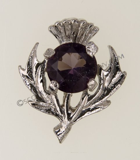 Scottish Thistle Brooch - Click Image to Close