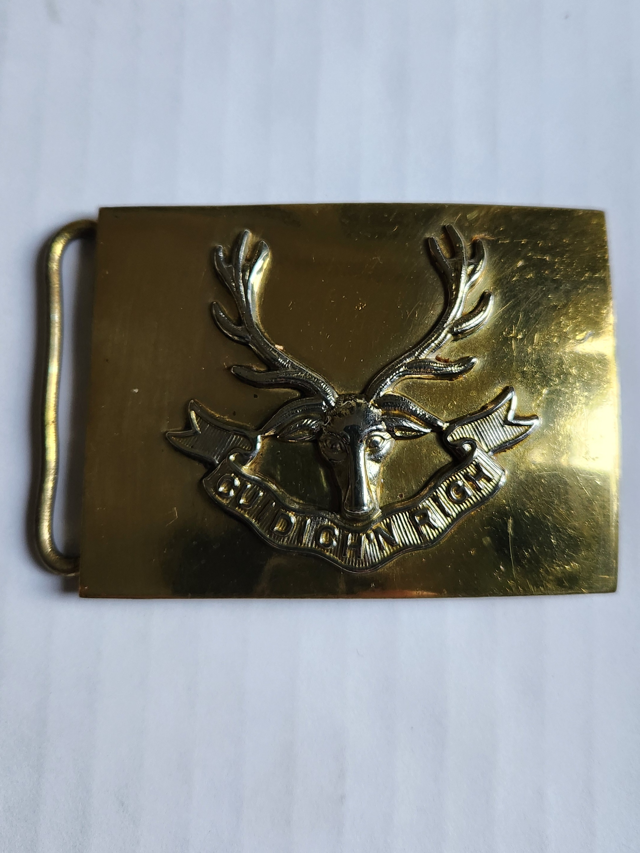 Seaforth Highlander's Brass Belt Buckle