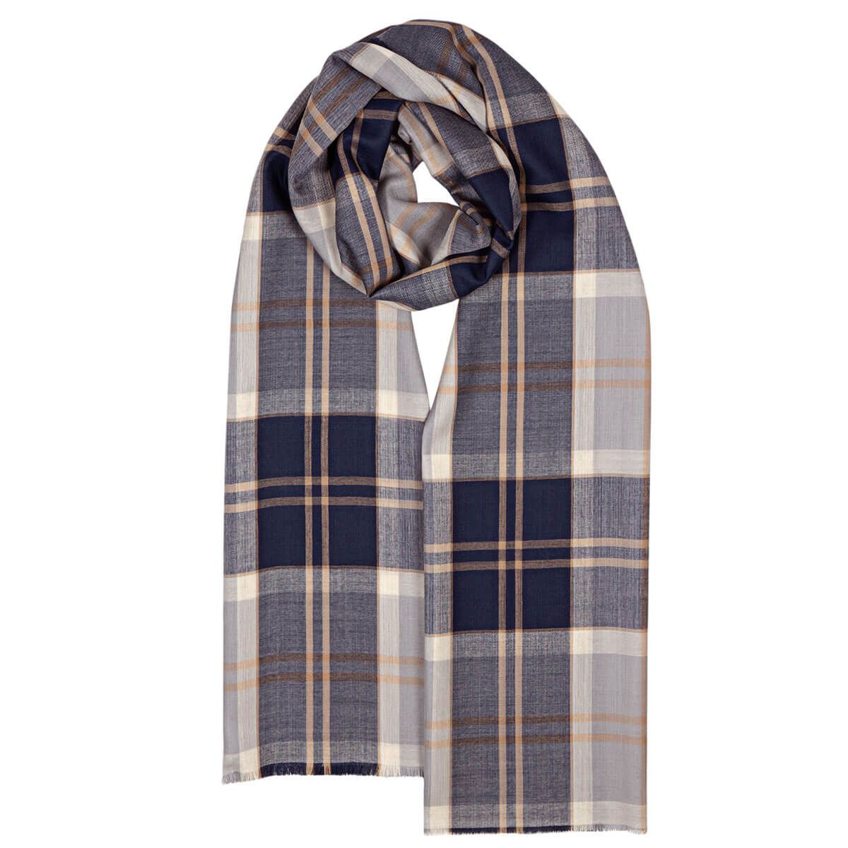 Alba Fine Merino Stole/Scarf Bannockbane Grey - Click Image to Close