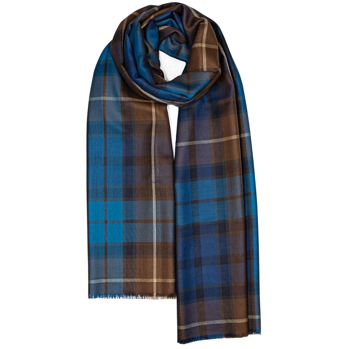 Alba Fine Merino Stole/Scarf Buchanan Blue