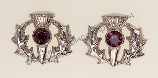 Scottish Thistle Earrings - Click Image to Close