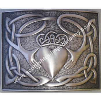 Claddagh Kilt Belt Buckle - Click Image to Close