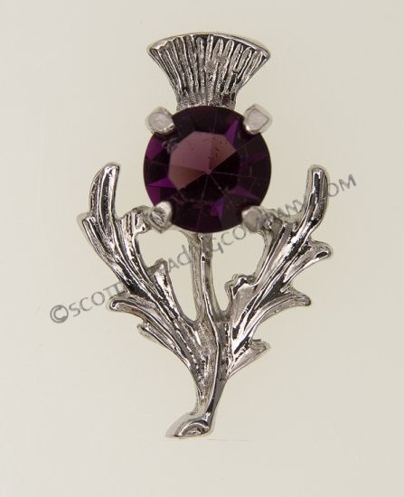 Scottish Thistle Brooch - Click Image to Close