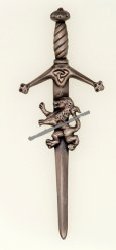 Claidhmhor with Lion Kilt Pin Antique Finish