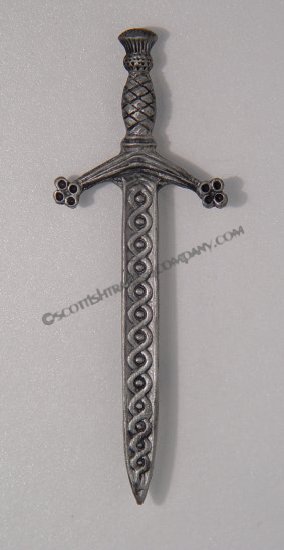 Antique Claidhmhor Interlace Kilt Pin