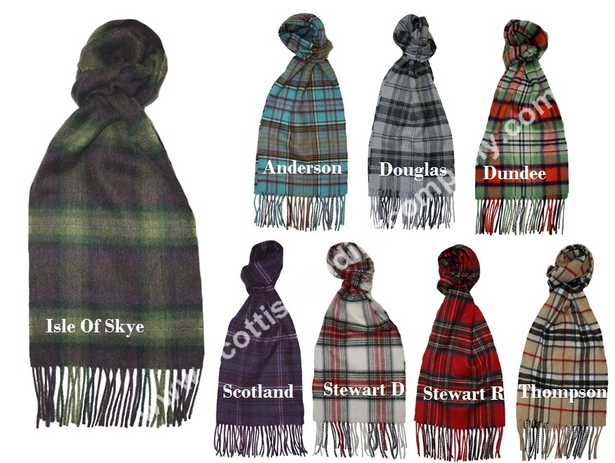 Scottish Cashmere Tartan Scarf - Click Image to Close