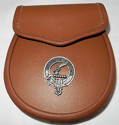 Elliot Clan Badge Leather Sporran - Click Image to Close