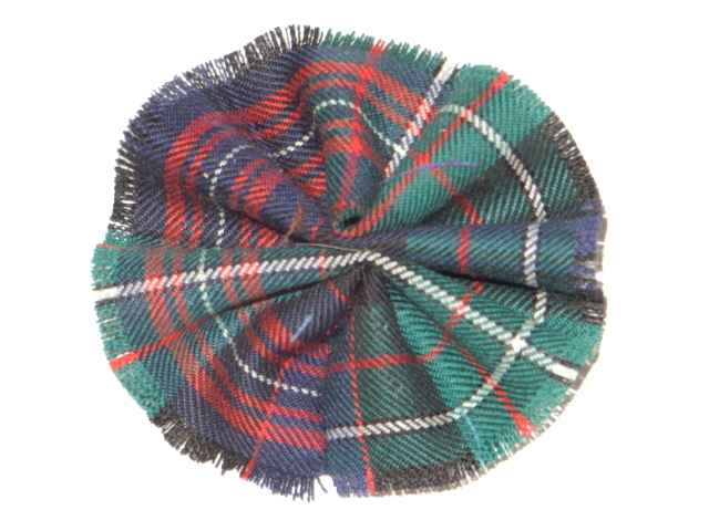 Scottish Tartan Pin on Rosette