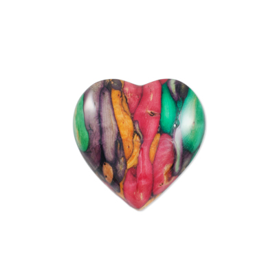 HeatherGem Heart Brooch - Click Image to Close