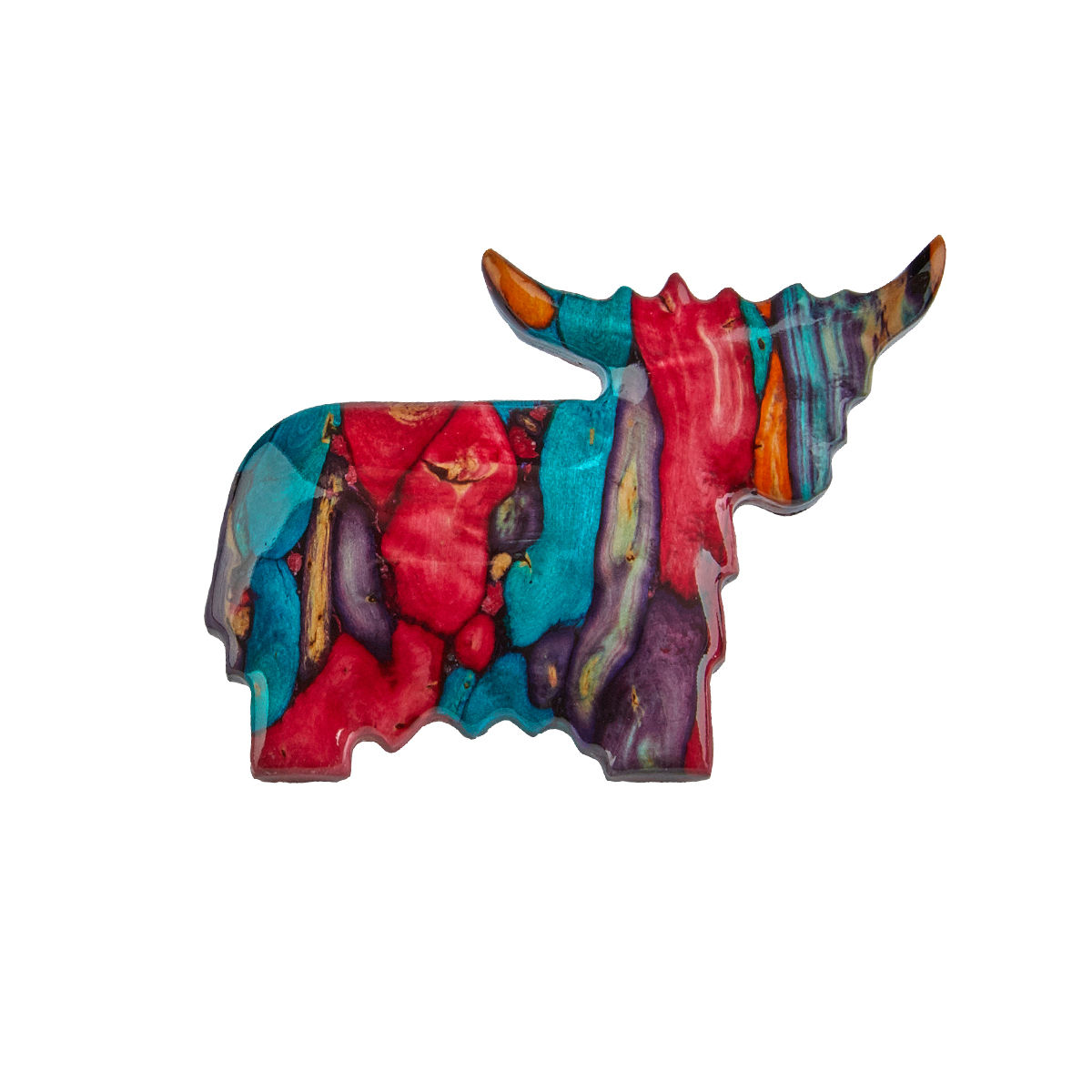 Heathergem Highland Cow Heather Brooch - Click Image to Close