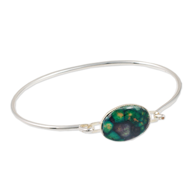 HeatherGem Simple Oval Bangle - Click Image to Close