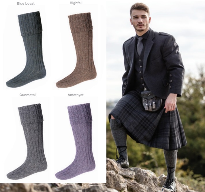 House of Cheviot Hebridean Kilt Hose for Larger Calves