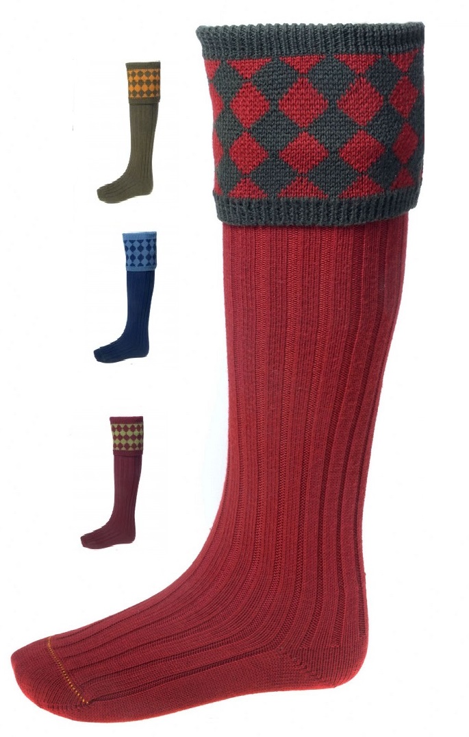 House of Cheviot Chessboard Kilt Hose