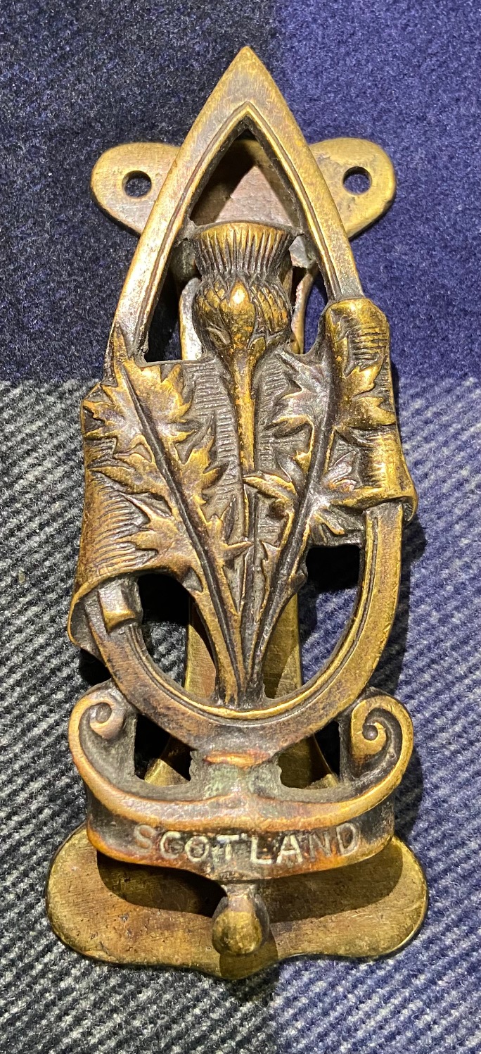 Scotland Thistle Brass Door Knocker