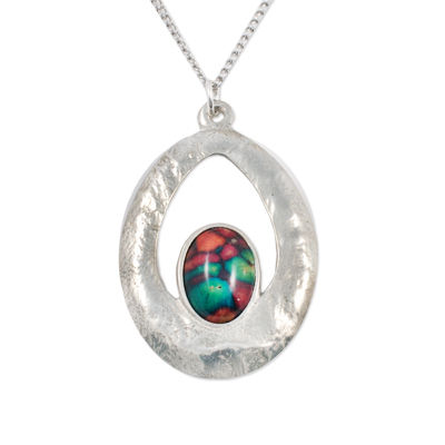 HeatherGem Textured Pendant - Click Image to Close