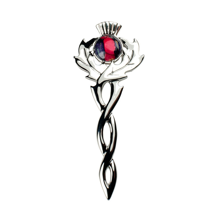 Heathergem Thistle Kilt Pin - Click Image to Close