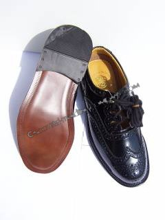 Leather Sole Scottish Ghille Brogue Shoes Special US 13 - Click Image to Close