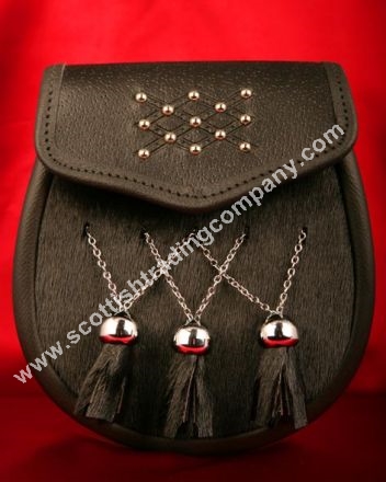 Crossed Tassel Fur Front Sporran