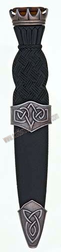 Celtic Stone Top Sgian Dubh Antique Finish - Click Image to Close