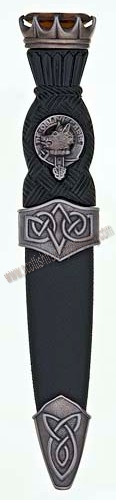 Celtic Stone Top Clan Sgian Dubh Antique Finish - Click Image to Close