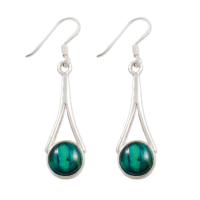 HeatherGem Silver Drop Earrings