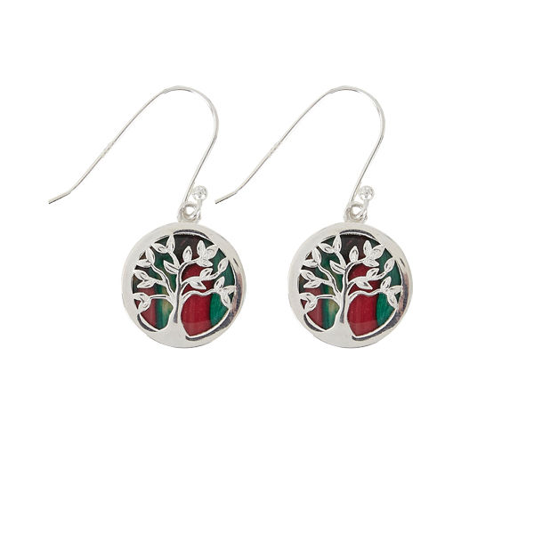 Heathergem Silver Tree of Life Earrings - Click Image to Close