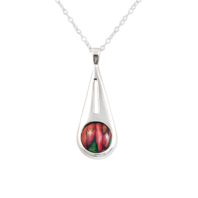 HeatherGem Drop Silver Pendant - Click Image to Close