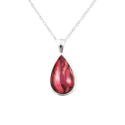 Heather Gem Tear Drop Silver Pendant - Click Image to Close